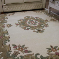 Royal Aubusson cream beige rug