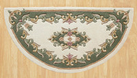 Royal Aubusson cream green rug