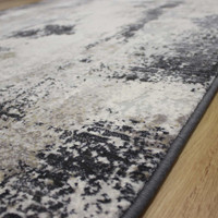 Canyon Charcoal Ivory Silky Rug
