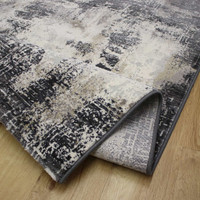Canyon Charcoal Ivory Silky Rug
