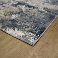 Canyon Blue Ivory Silky Rug