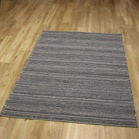 Goa Flatweave Charcoal Wool Rug
