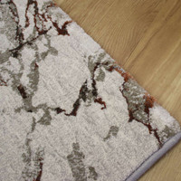 Quartz Cloud Metallic Rust Rug