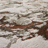 Quartz Cloud Metallic Rust Rug