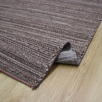 Goa Flatweave Brown Wool Rug