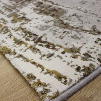 Quartz Gold Rust Annual Rings Rug