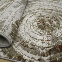 Quartz Gold Rust Annual Rings Rug