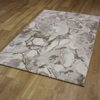 Quartz Marble Metallic Gold Rug