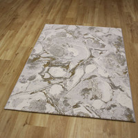 Quartz Marble Metallic Gold Rug