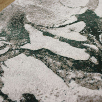 Quartz Marble Metallic Green Rug