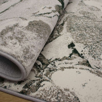 Quartz Marble Metallic Green Rug