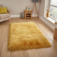 Montana Yellow Shaggy Rug 60x120cm