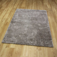 Coral Plain Rug Dark Silver Grey Thick Pile