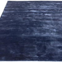 Katherine Carnaby Chrome Rug Plain Ink Blue
