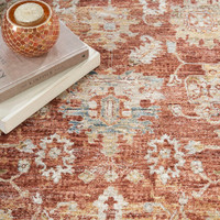 Sahar Distressed Vintage Rust Rug SHR02
