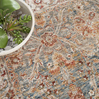 Sahar Distressed Vintage Blue Rug SHR03