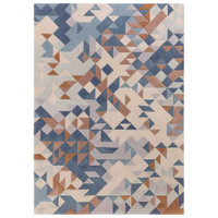 Enigma Wool Rug Blue Multi Geometric