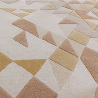 Enigma Wool Rug Gold Multi Geometric