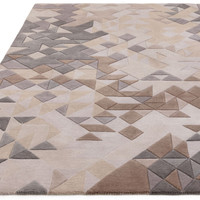 Enigma Wool Rug Grey Multi Geometric