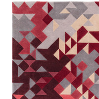 Enigma Wool Rug Red Multi Geometric