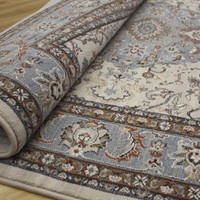 Da Vinci Cream Steel Blue Rug
