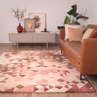 Enigma Wool Rug Rose Multi Geometric