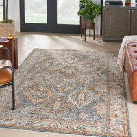 Sahar Distressed Vintage Blue Rug SHR01 