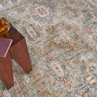 Sahar Distressed Vintage Blue Rug SHR01 