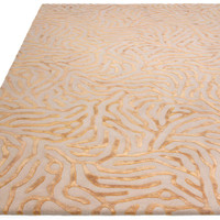 Katherine Carnaby Coral Gold Wool Rug