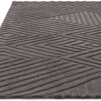 Hague Charcoal Thick Woollen Rug Hand Tufted