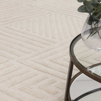 Hague Ivory Thick Woollen Rug Hand Tufted