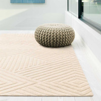 Hague Ivory Thick Woollen Rug Hand Tufted