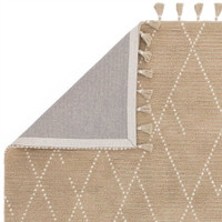 Nepal Sand Cream Linear Rug Indian Wool