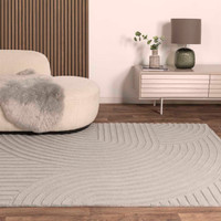 Hague Silver Thick Woollen Rug Hand Tufted