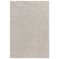 Hague Silver Thick Woollen Rug Hand Tufted