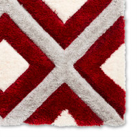 Olympia GR224 Silky Grey Red Rug
