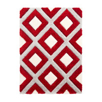 Olympia GR224 Silky Grey Red Rug