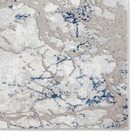 Apollo 2677 Grey Navy Marble Rug