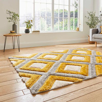 Olympia GR224 Silky Grey Yellow Rug