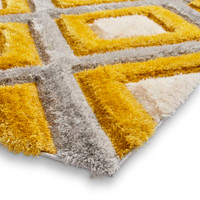 Olympia GR224 Silky Grey Yellow Rug