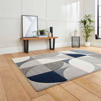 Matrix MT63 Grey Navy Rug