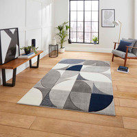 Matrix MT63 Grey Navy Rug