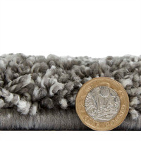 Delux Plain Soft Shaggy Grey Rug