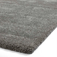 Delux Plain Soft Shaggy Grey Rug