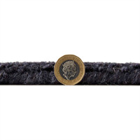 Colours Charcoal Wool Rug Plain Border