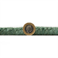 Colours Green Wool Rug Plain Border