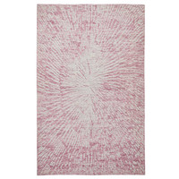 Hampton Burst Modern Pink Ivory Wool Rug
