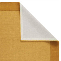 Colours Mustard Wool Rug Plain Border