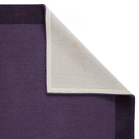 Colours Purple Wool Rug Plain Border