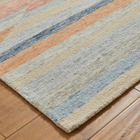 Contours Jagged Geometric Wool Mix Rug